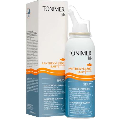 Tonimer Panthexyl Baby Hypertonic Solution Spray Αποστειρωμένο Υπέρτονο Διάλυμα με Θαλασσινό Νερό για την Απομάκρυνση & Ρευστοποίηση της Βλέννας σε Βρέφη 100ml